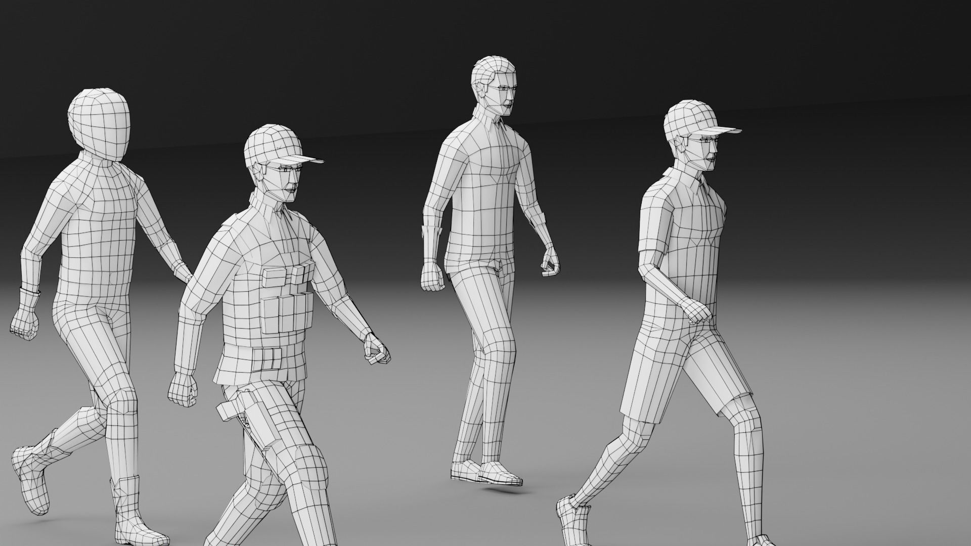 Male Pack 03 - Lowpoly - Rigged Low-poly 3D model_11
