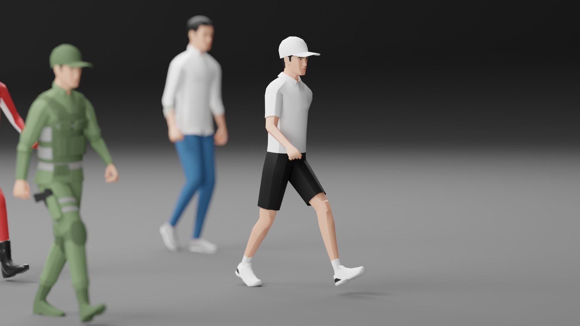 Male Pack 03 - Lowpoly - Rigged Low-poly 3D model_4