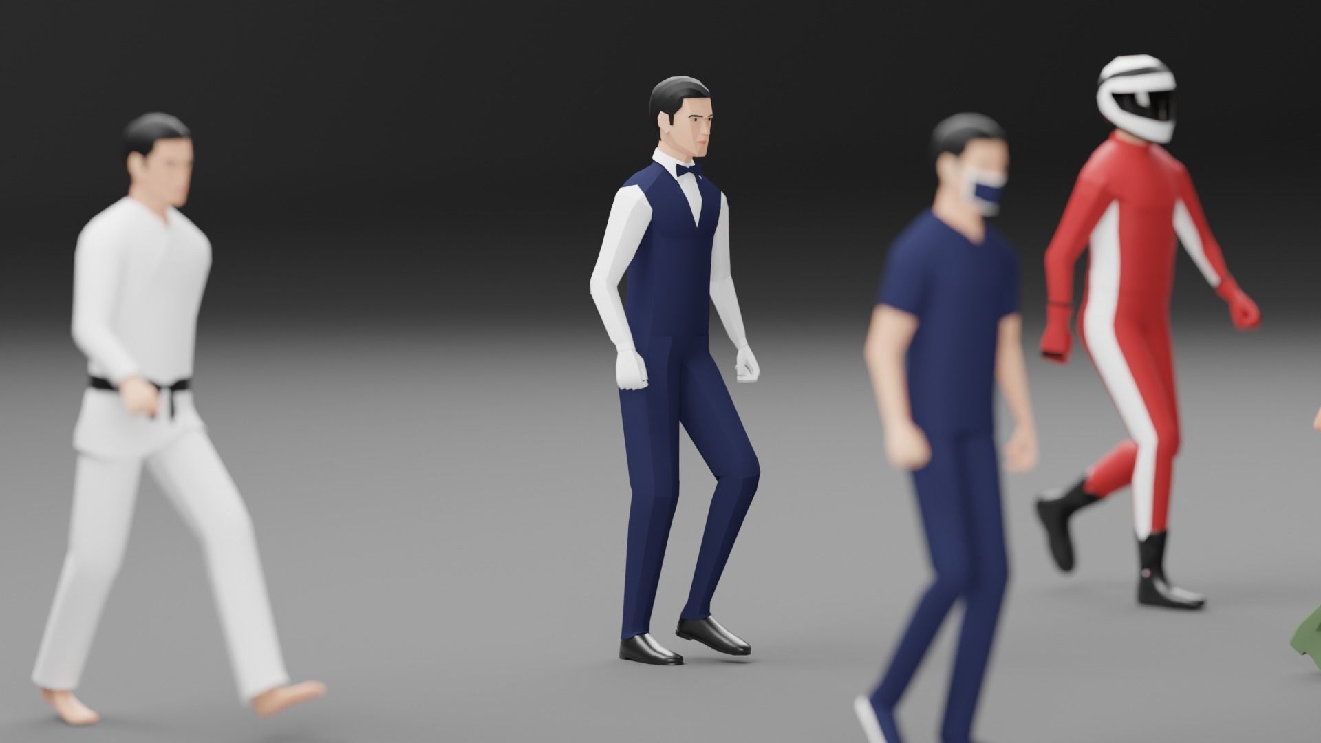 Male Pack 03 - Lowpoly - Rigged Low-poly 3D model_13