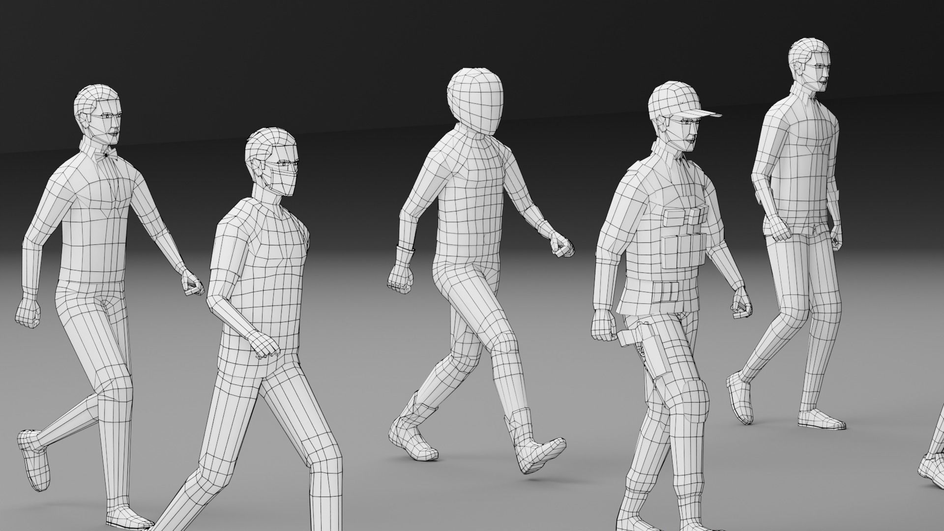 Male Pack 03 - Lowpoly - Rigged Low-poly 3D model_3