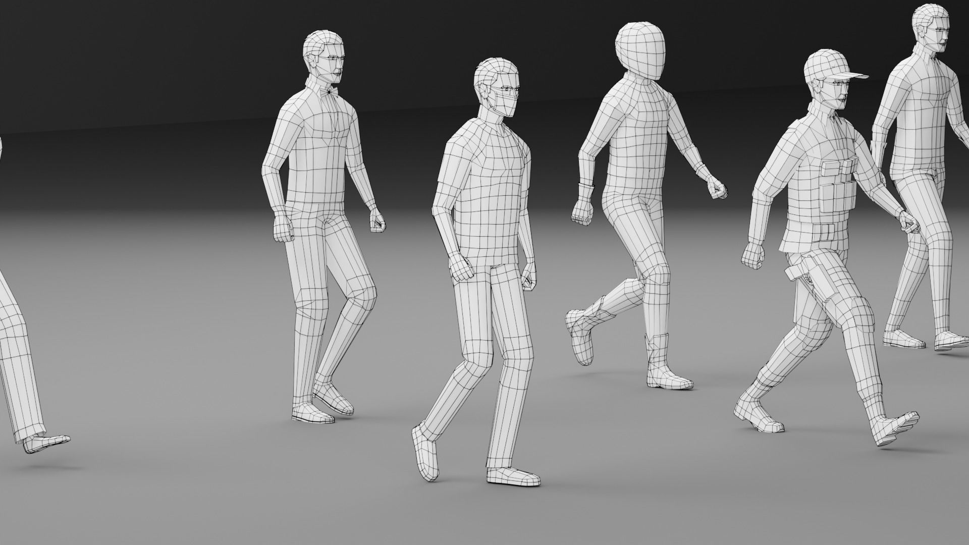 Male Pack 03 - Lowpoly - Rigged Low-poly 3D model_15