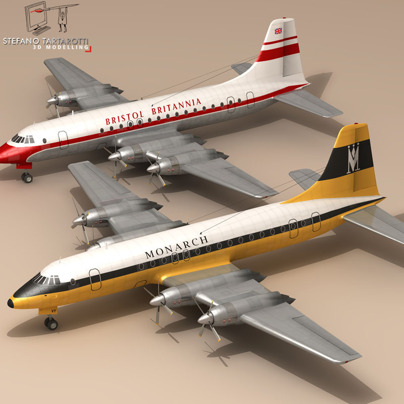 Bristol Britannia 3D model_6