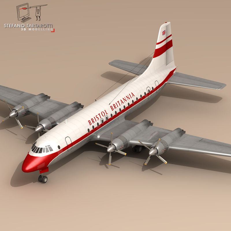 Bristol Britannia 3D model_2