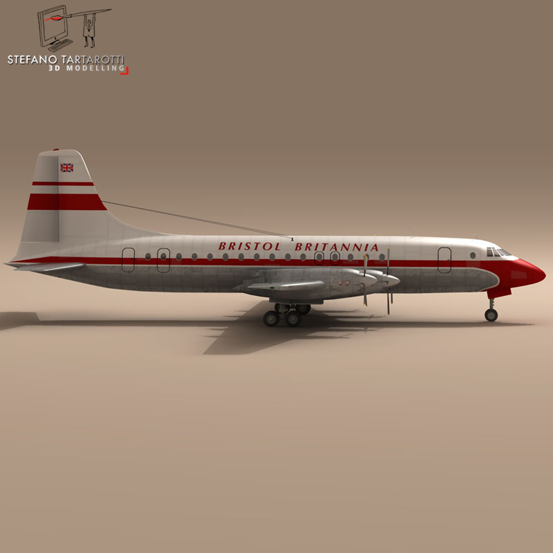Bristol Britannia 3D model_1