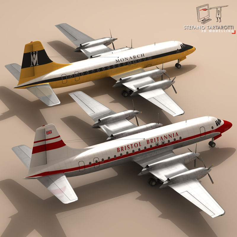 Bristol Britannia 3D model_10