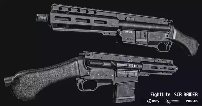 SCR RAIDER PISTOL Low-poly 3D model