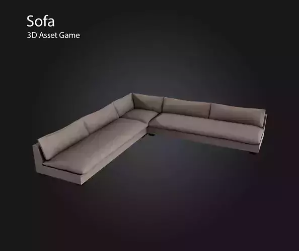 Sofa V2 Low-poly 3D model