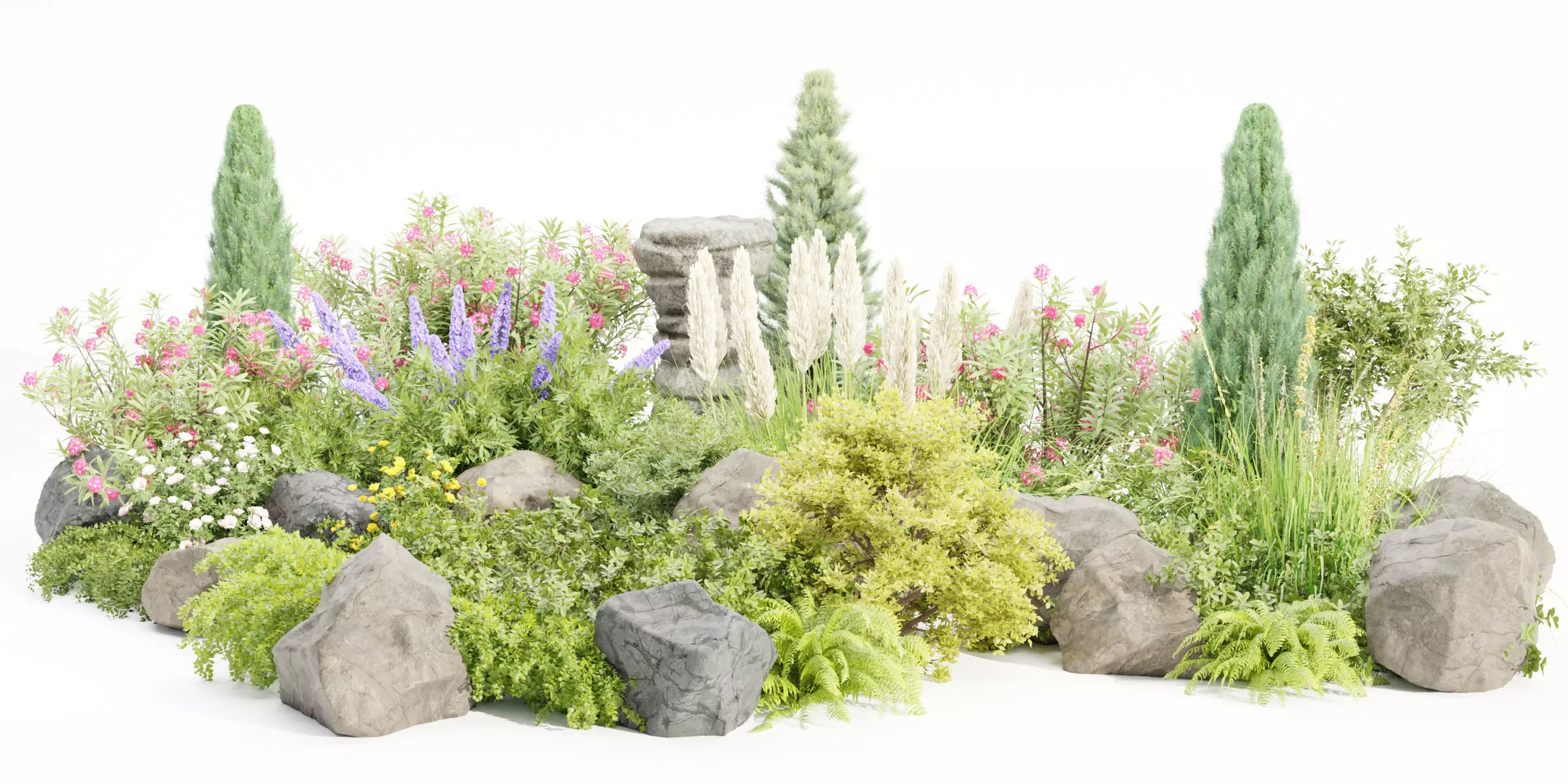 3D Plants Asset Set Garden Collection-Blender 3D model_0