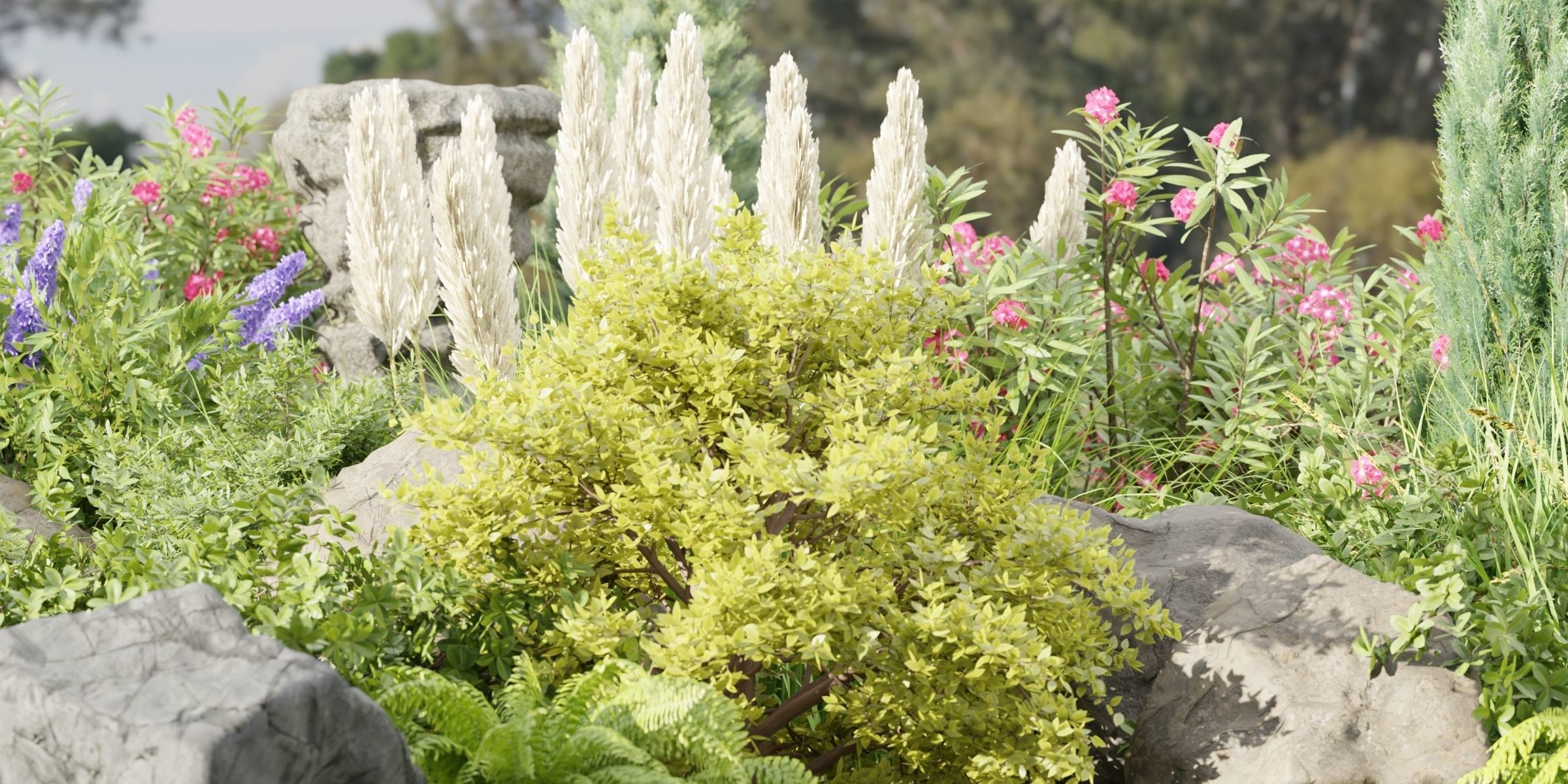 3D Plants Asset Set Garden Collection-Blender 3D model_2