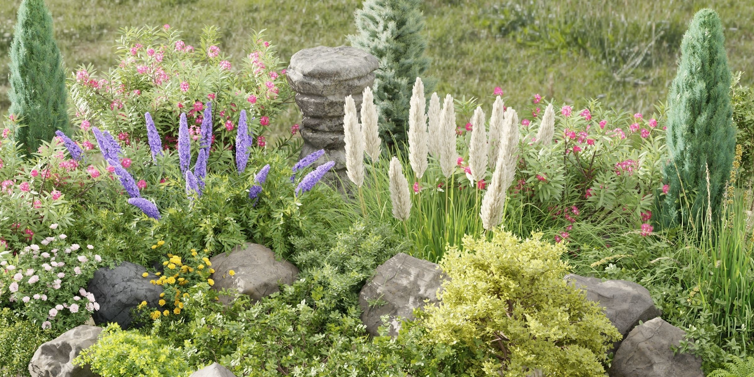 3D Plants Asset Set Garden Collection-Blender 3D model_3