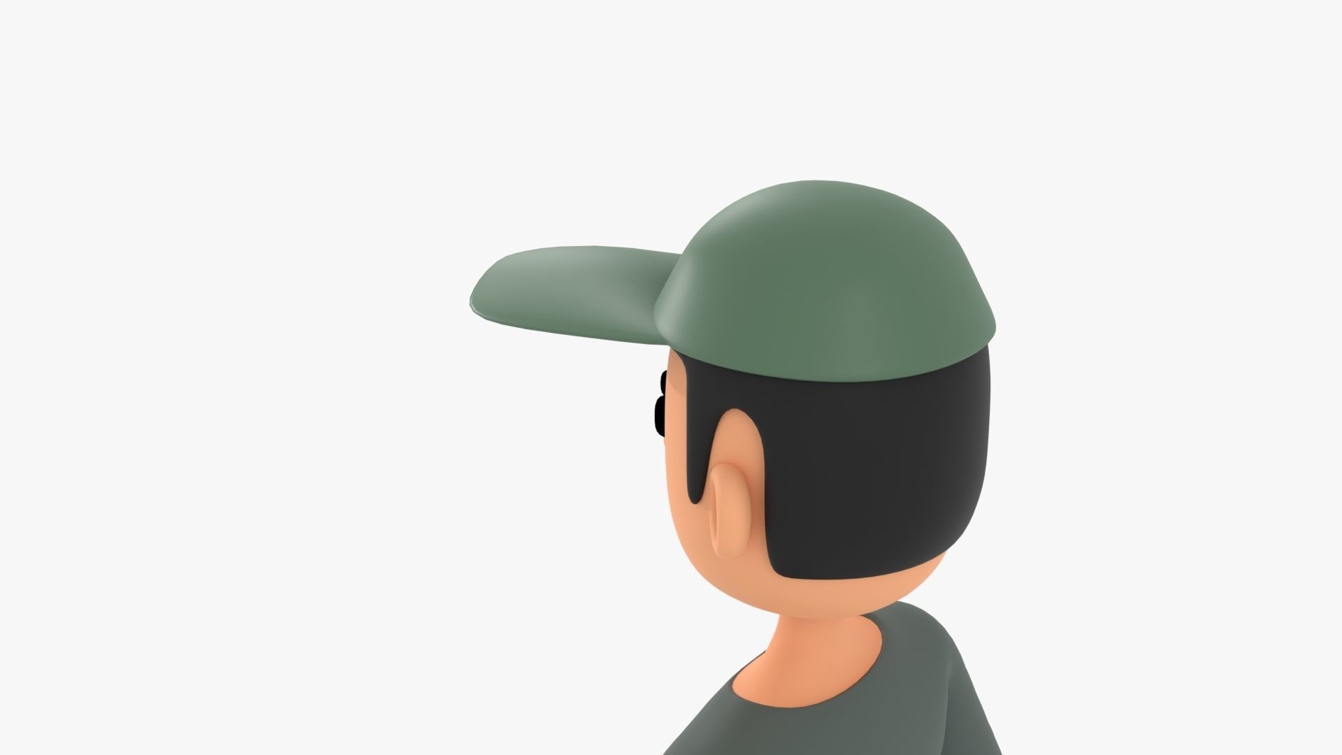 Man Cartoon Low-poly 3D model_3