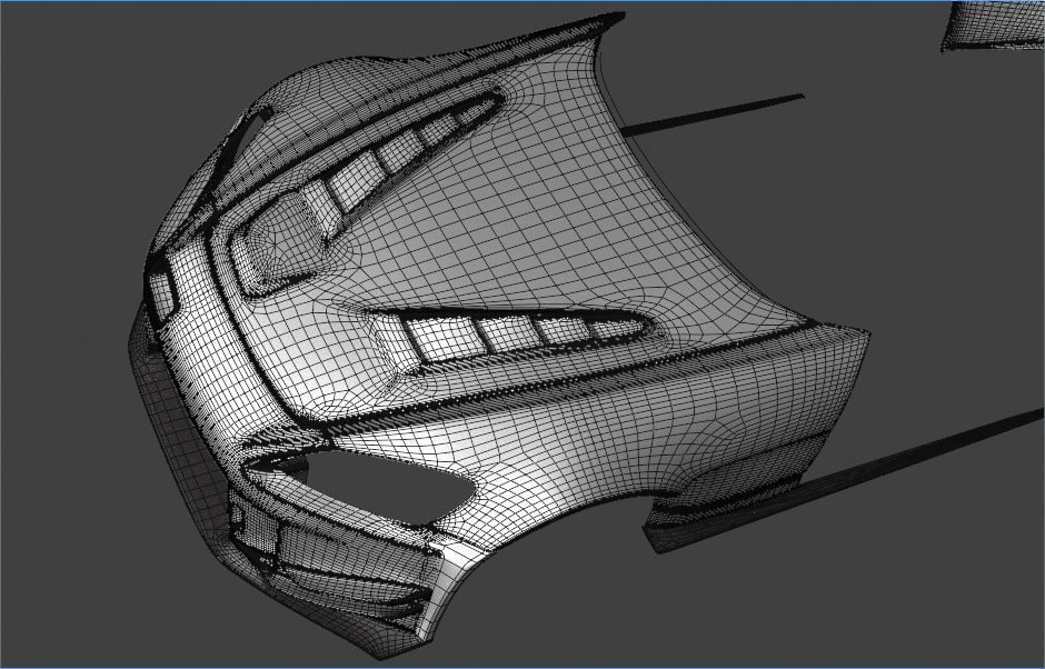 JS Racing Type S S2000 AP1 Low-poly 3D model_7