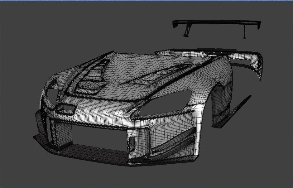 JS Racing Type S S2000 AP1 Low-poly 3D model_5