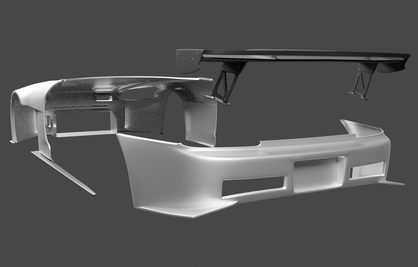 JS Racing Type S S2000 AP1 Low-poly 3D model_10