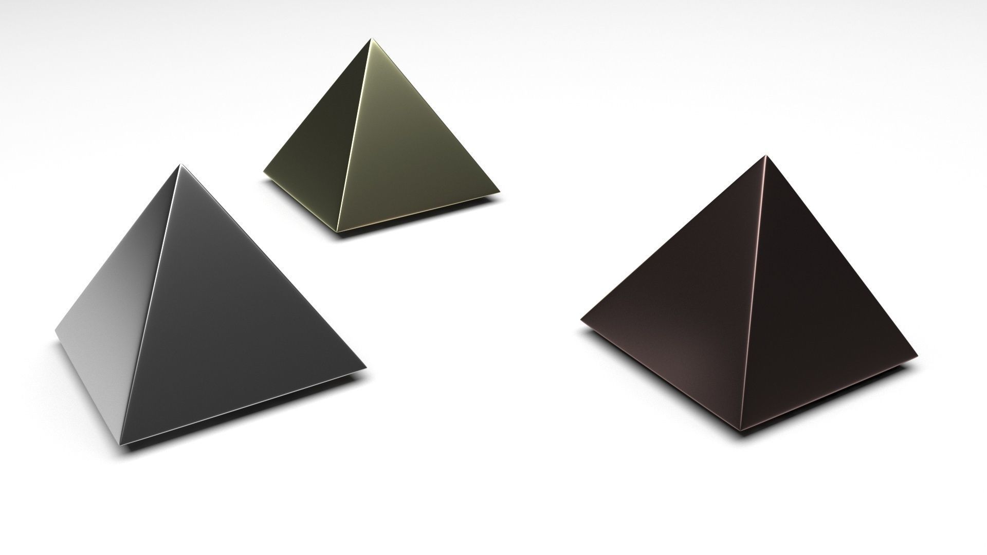 3D Print Ready Metal Pyramids 3D print model_2