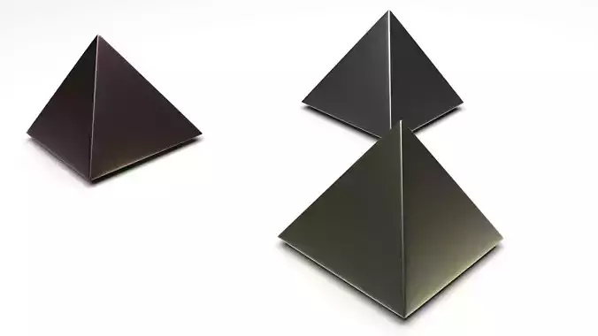 3D Print Ready Metal Pyramids