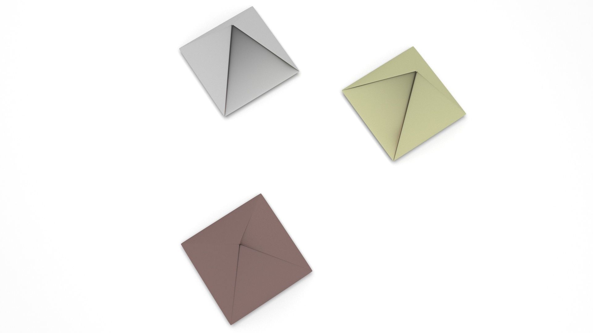 3D Print Ready Metal Pyramids 3D print model_3