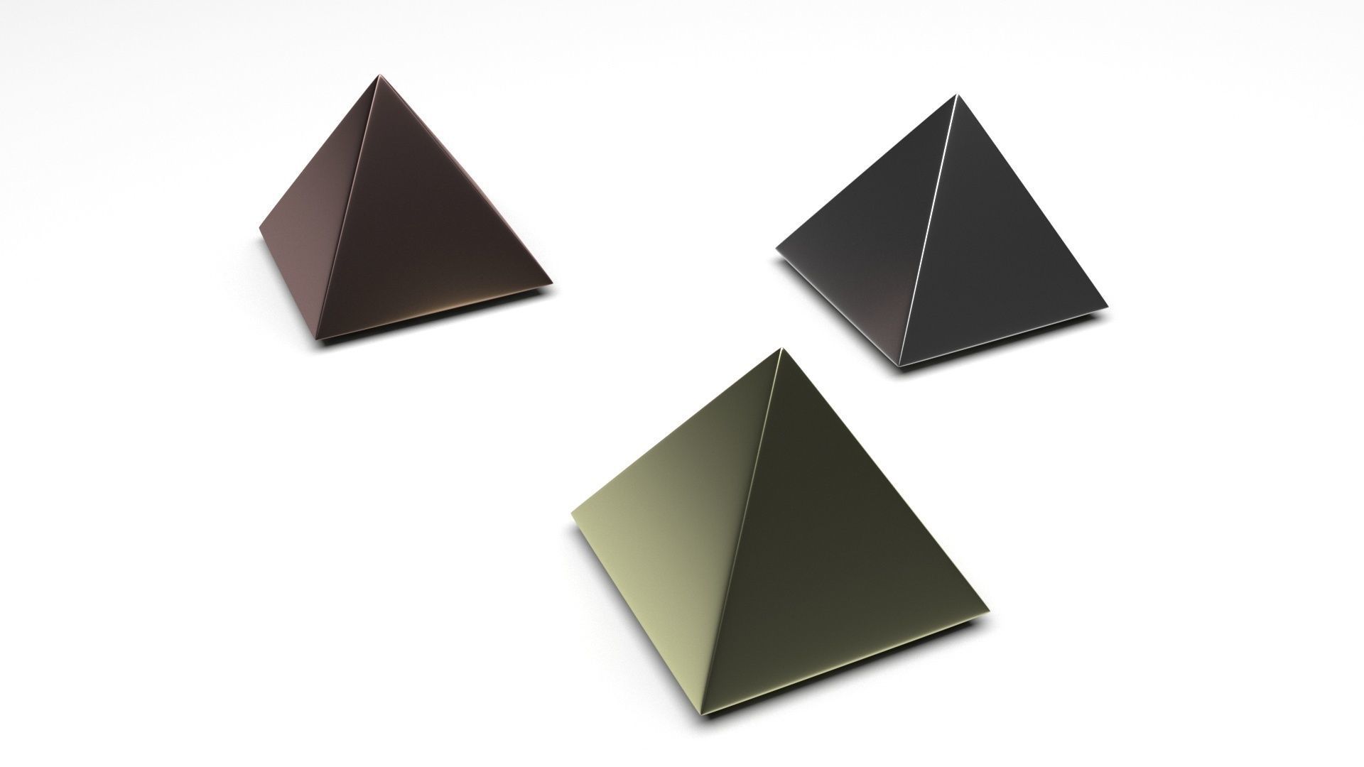 3D Print Ready Metal Pyramids 3D print model_6