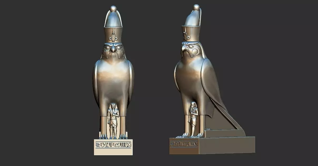 Falcon-God Horus Statue 3D printable model 3D print model_0