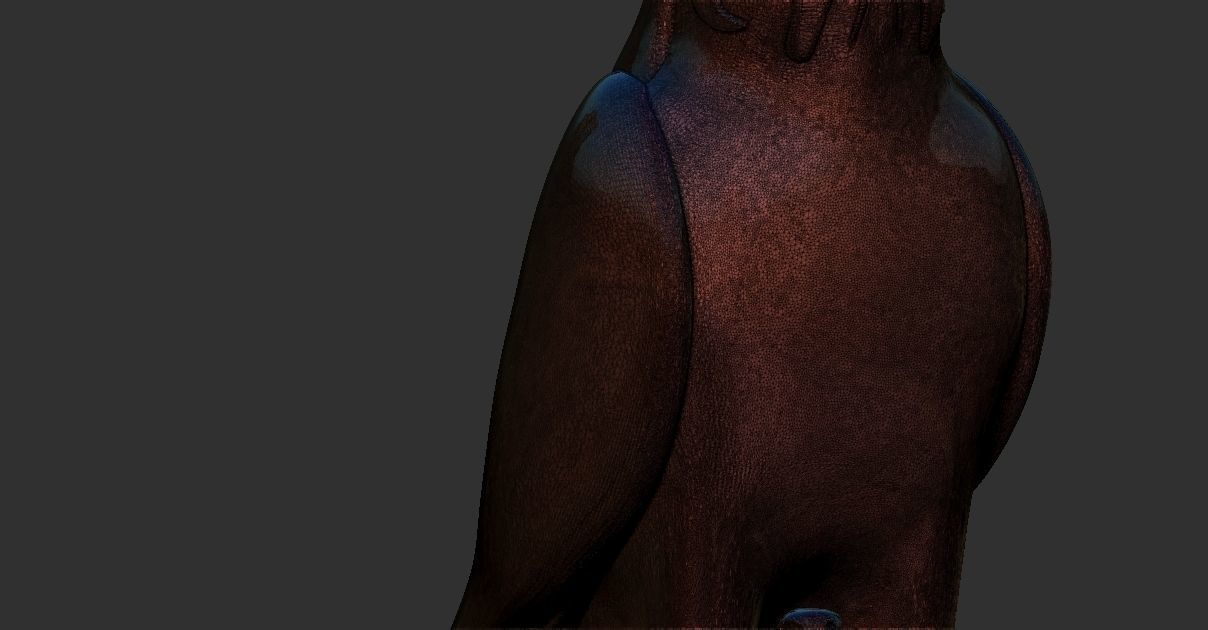 Falcon-God Horus Statue 3D printable model 3D print model_7