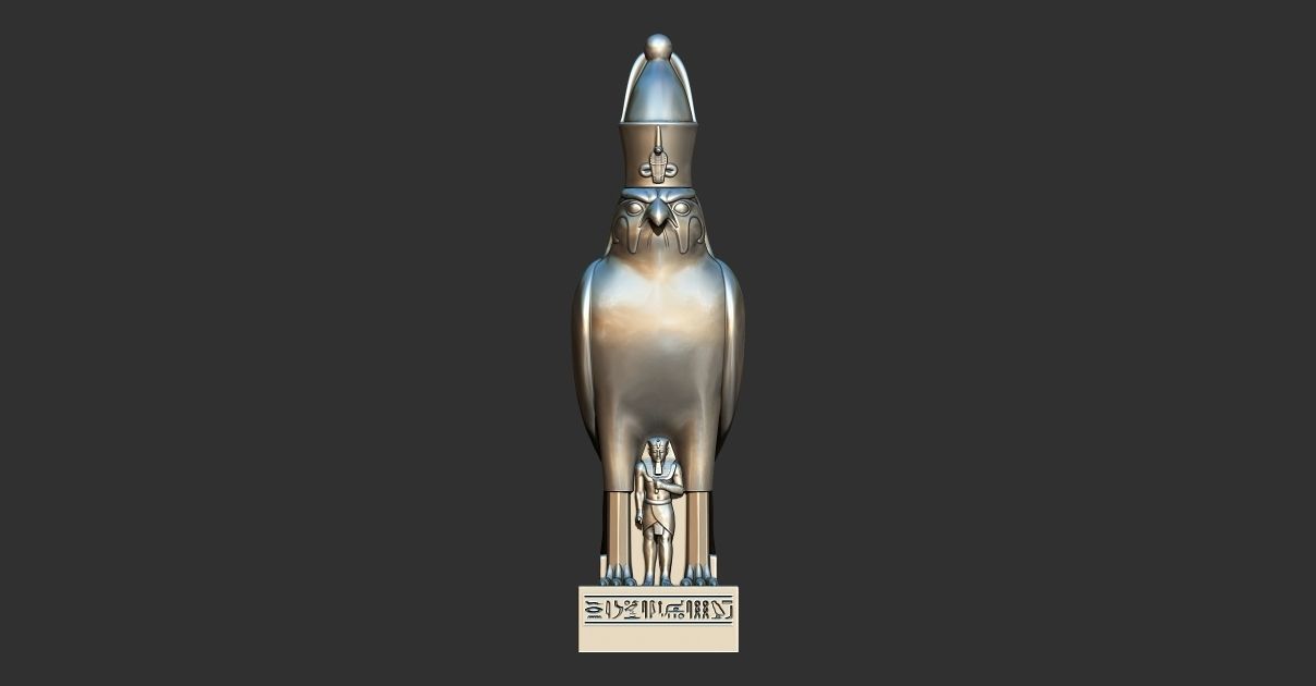 Falcon-God Horus Statue 3D printable model 3D print model_1