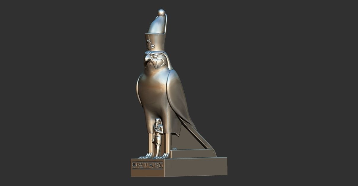 Falcon-God Horus Statue 3D printable model 3D print model_6
