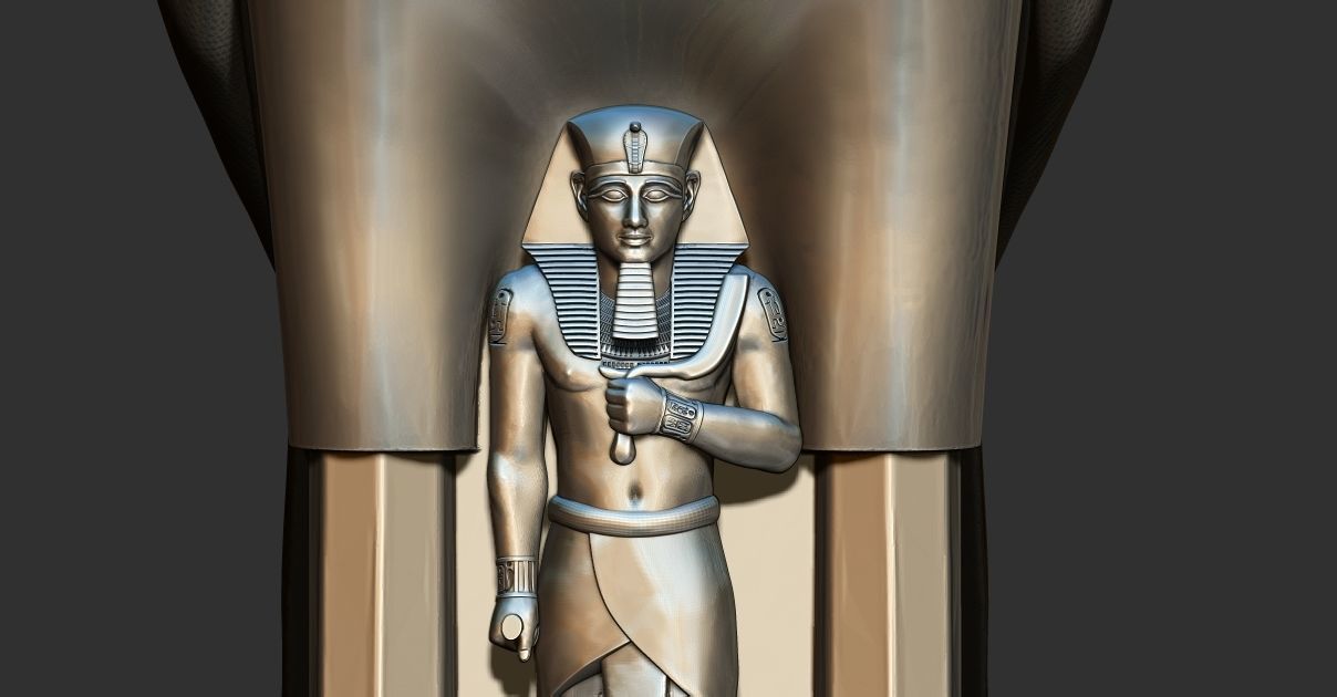 Falcon-God Horus Statue 3D printable model 3D print model_8