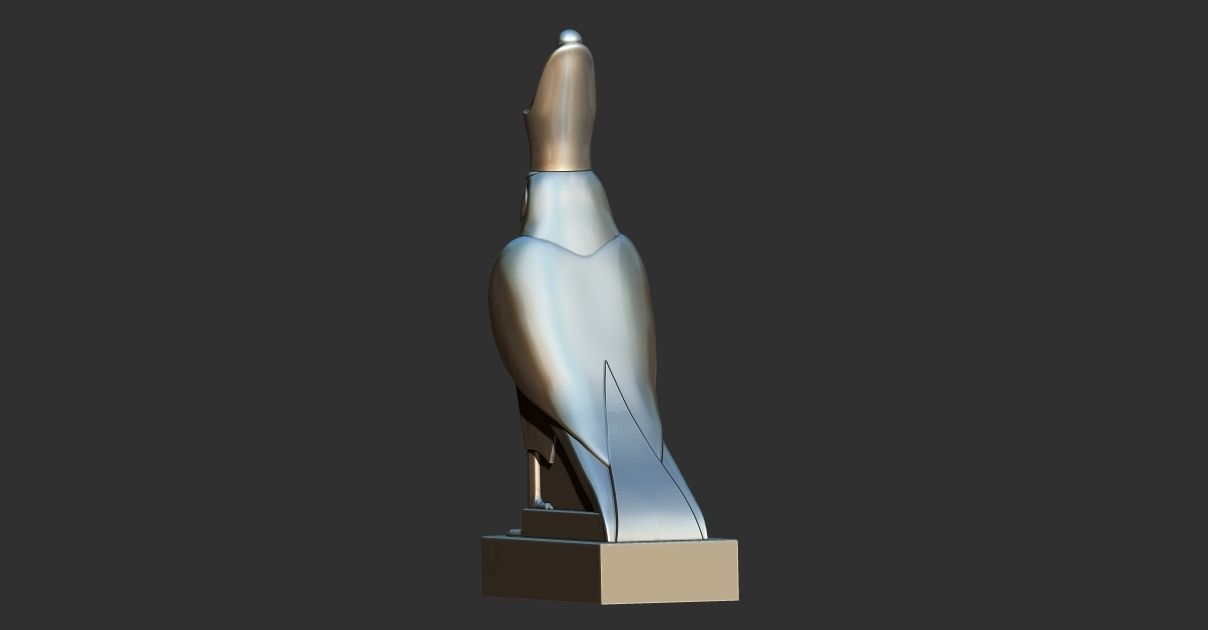 Falcon-God Horus Statue 3D printable model 3D print model_9