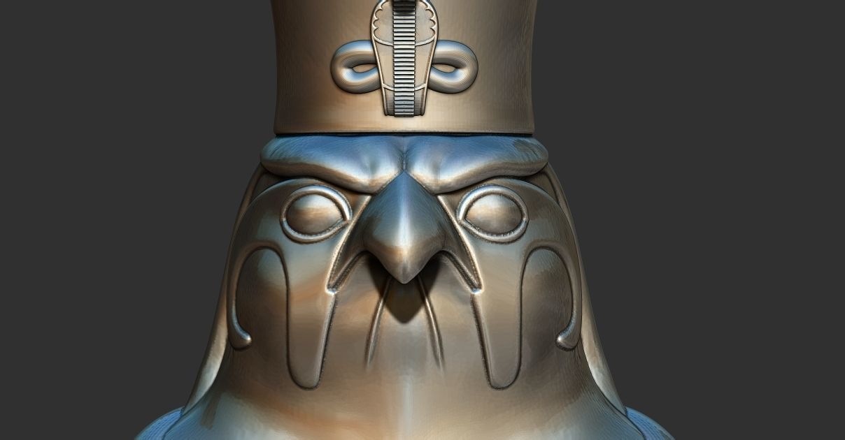 Falcon-God Horus Statue 3D printable model 3D print model_2