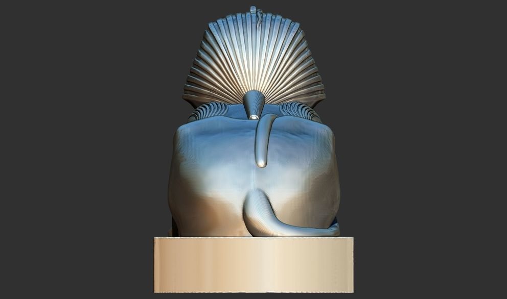 Egyptian Sphinx of Hatshepsut Statue 3d printable model 3D print model_6