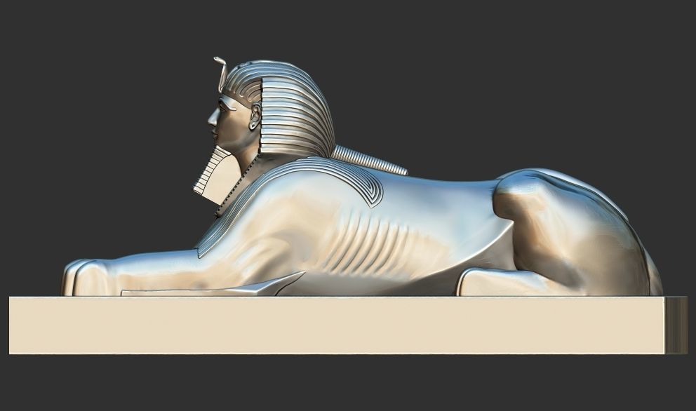 Egyptian Sphinx of Hatshepsut Statue 3d printable model 3D print model_8