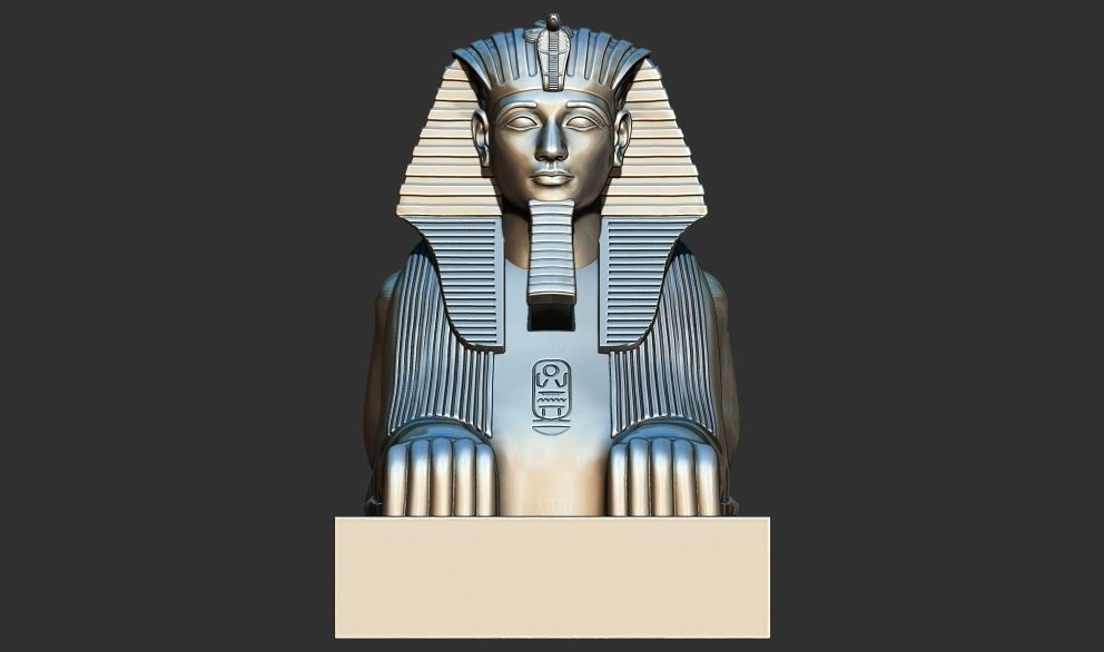 Egyptian Sphinx of Hatshepsut Statue 3d printable model 3D print model_2