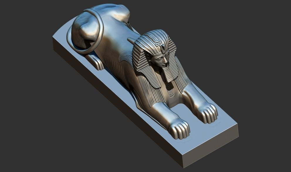 Egyptian Sphinx of Hatshepsut Statue 3d printable model 3D print model_5