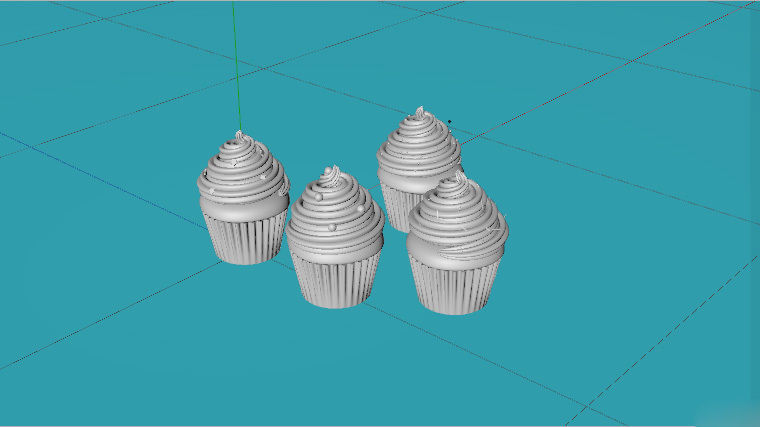 Delicious Cupcakes 3D model_1