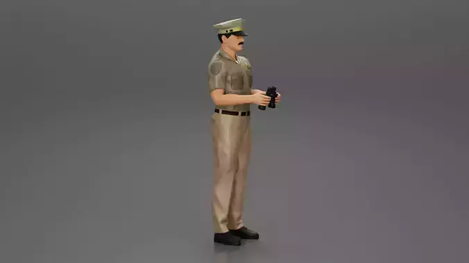 officer holding binoculars