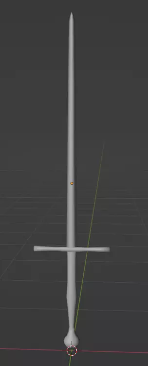 Bastard Sword Low-poly 3D model_0