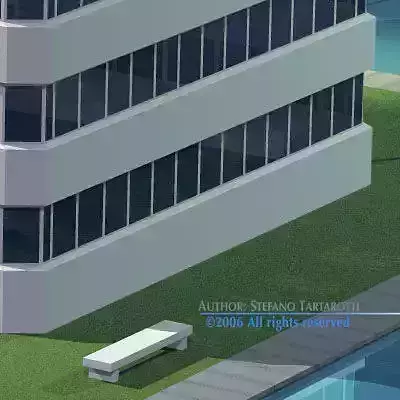 Stilizedcity-building1 office building on water