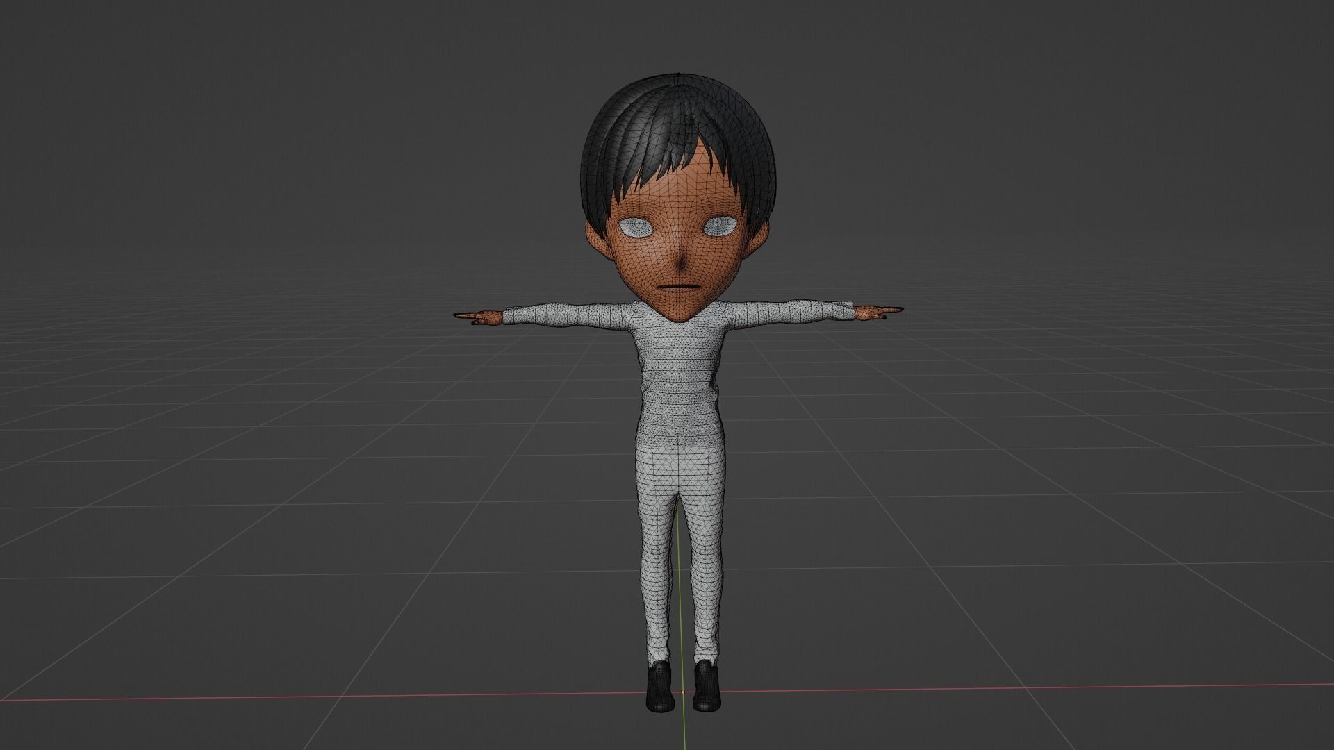 Prisoner Cartoon Character Low-poly 3D model_8