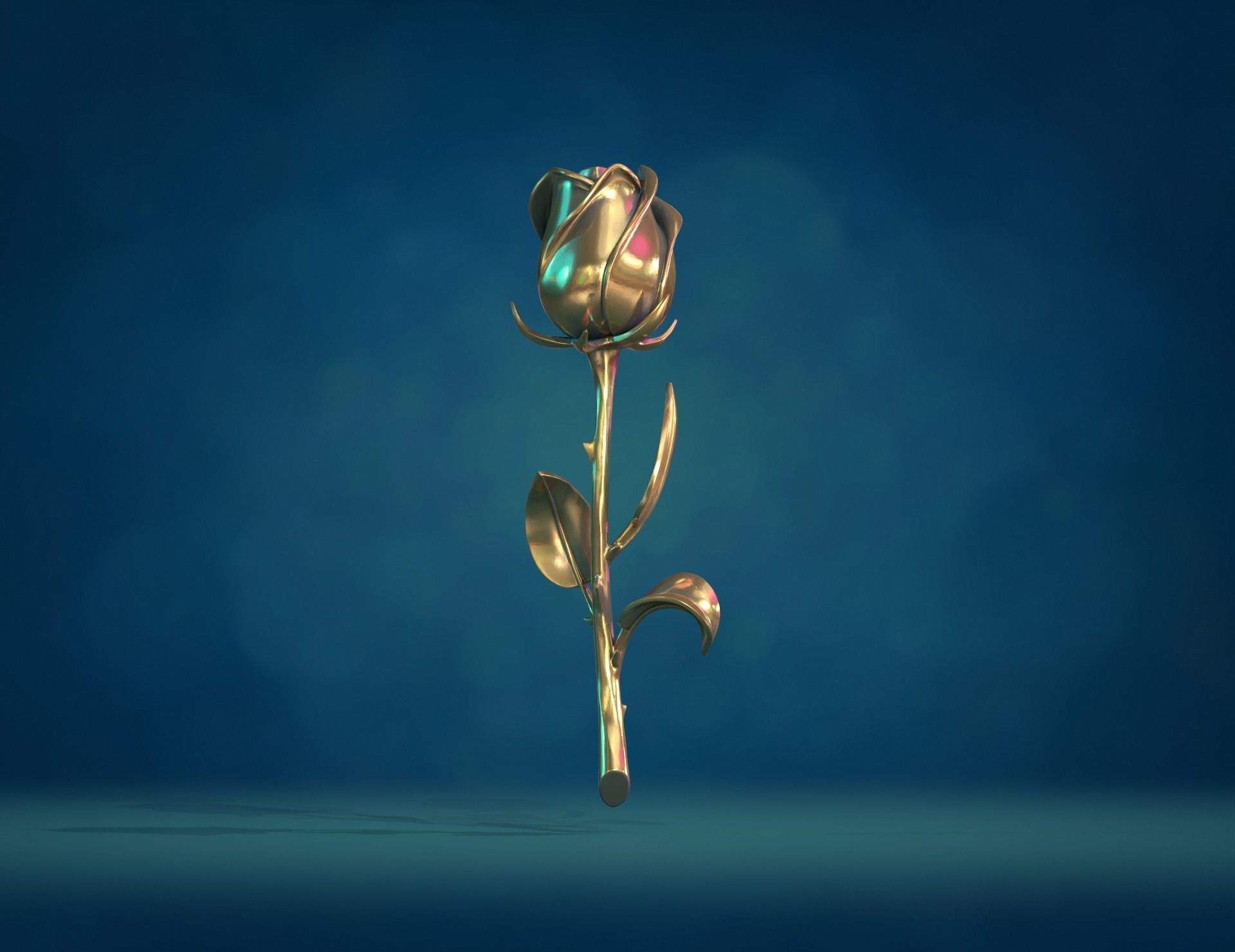 Rose Flower II 3D print model_4