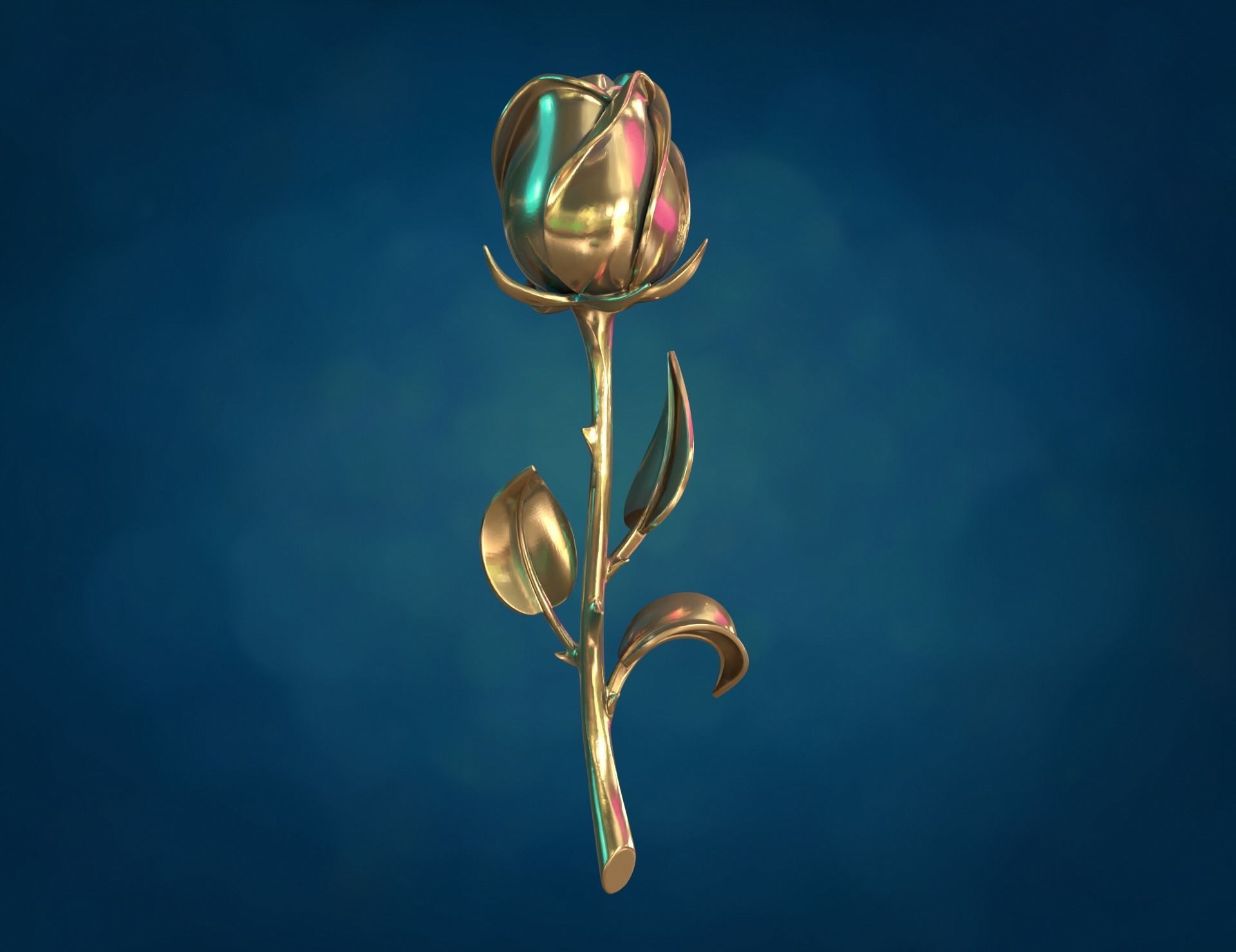 Rose Flower II 3D print model_10