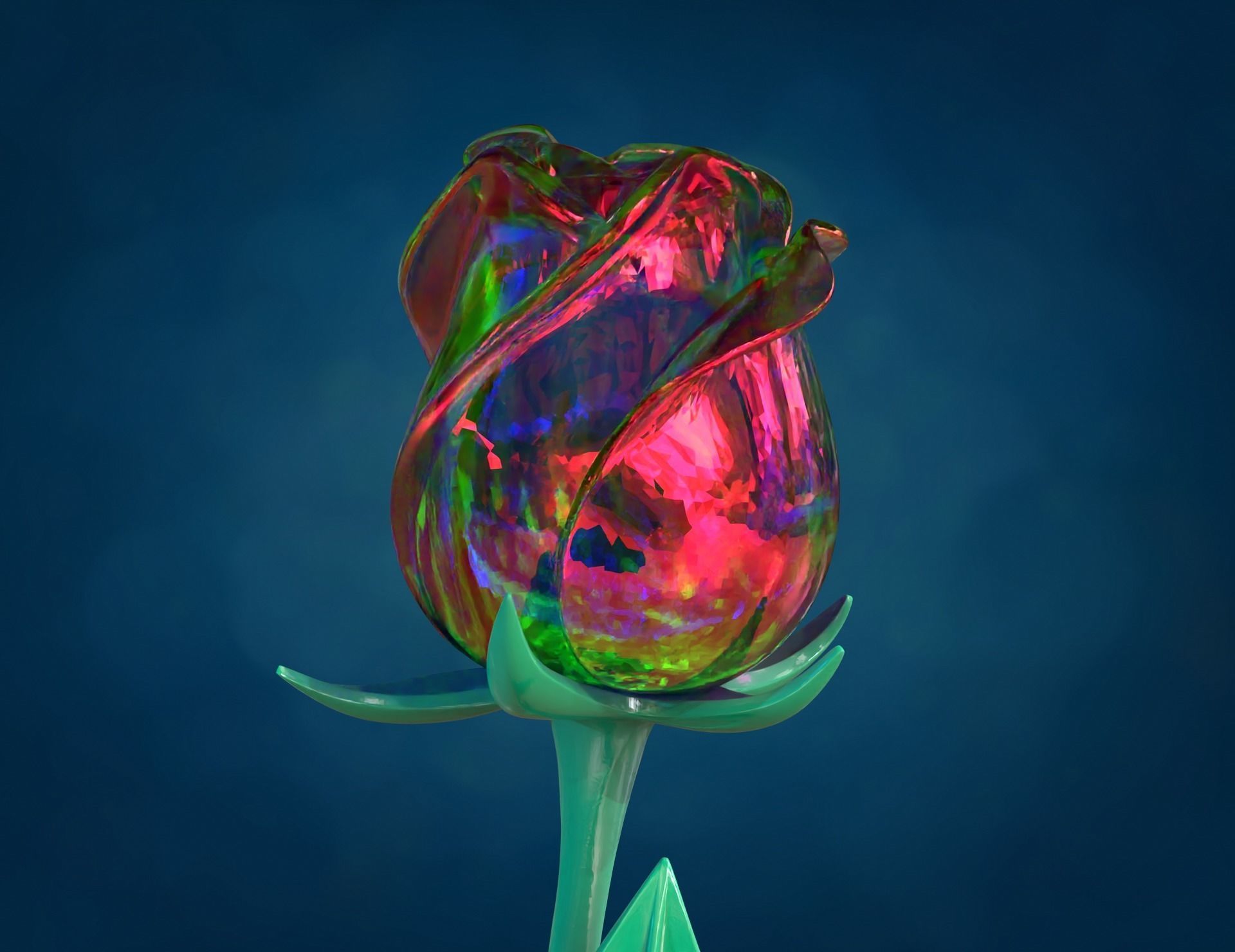 Rose Flower II 3D print model_6
