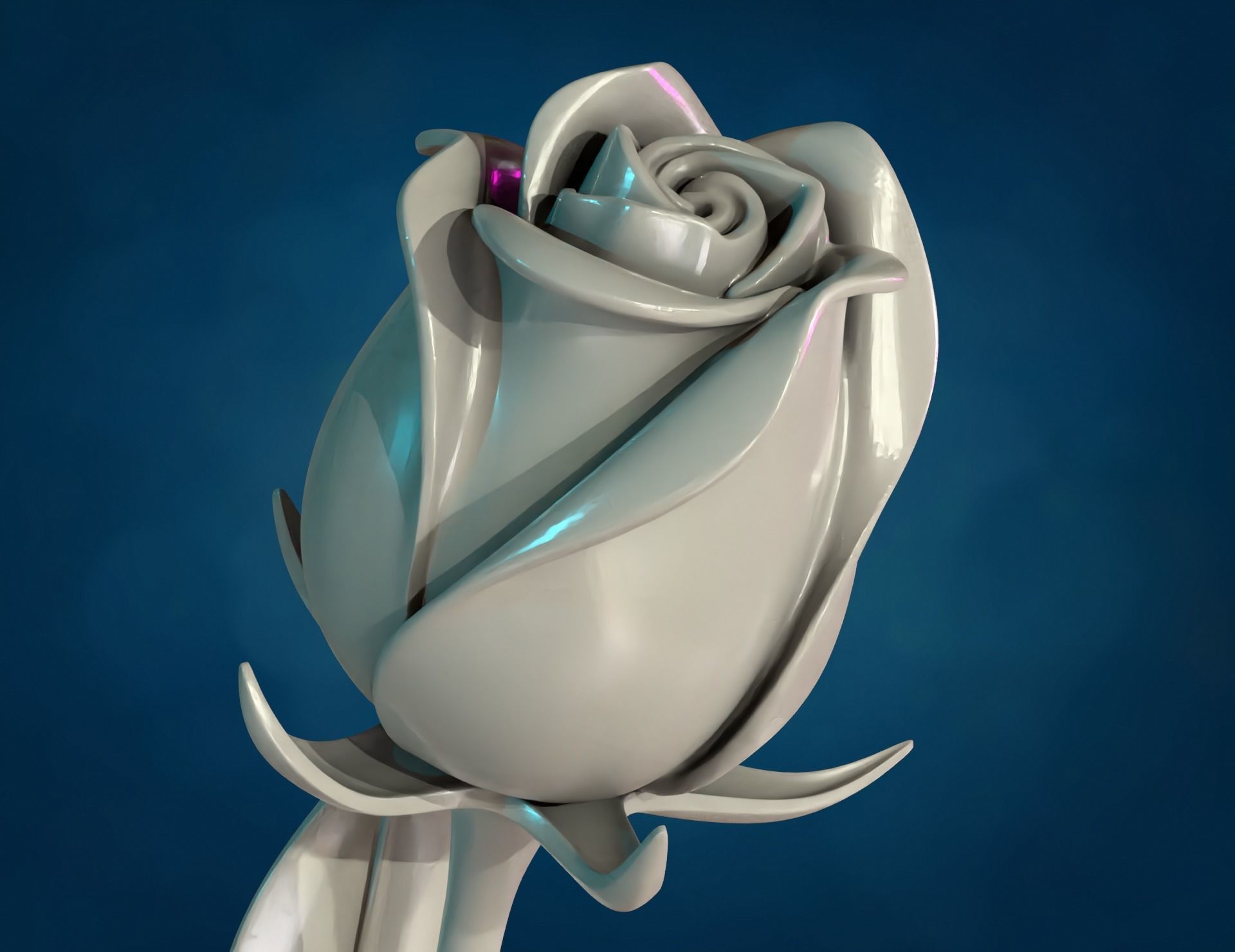 Rose Flower II 3D print model_11