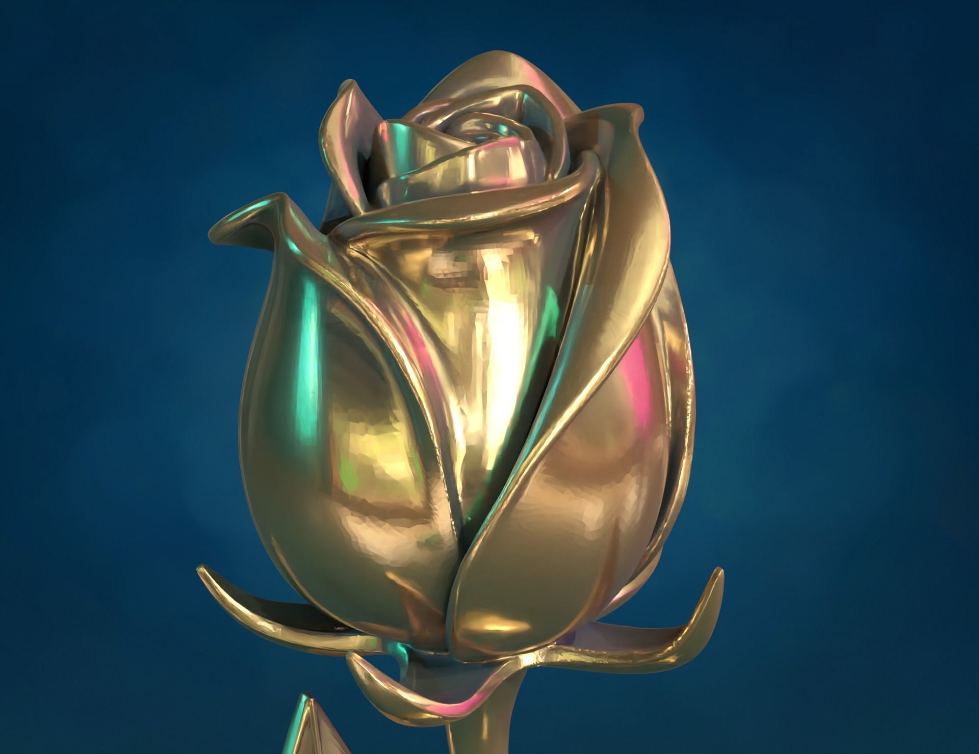 Rose Flower II 3D print model_7