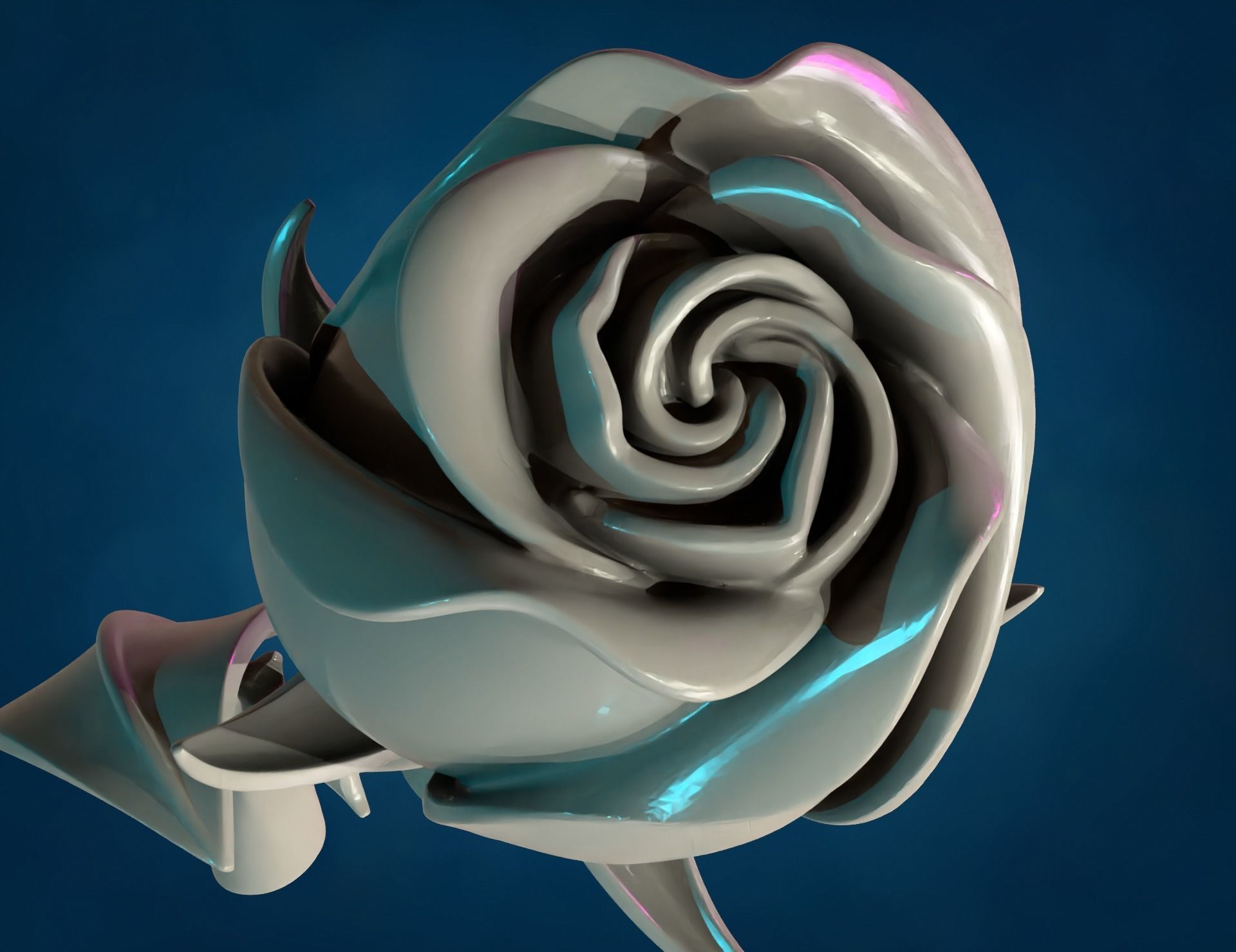 Rose Flower II 3D print model_13