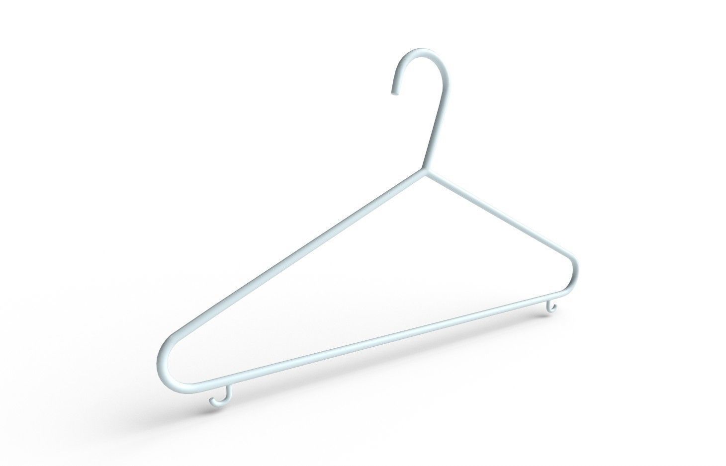 Hanger for Clothes M01 Low-poly 3D model_2