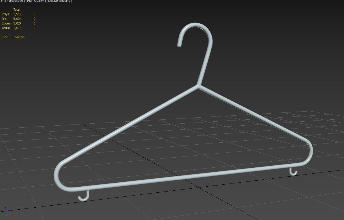 Hanger for Clothes M01 Low-poly 3D model_7
