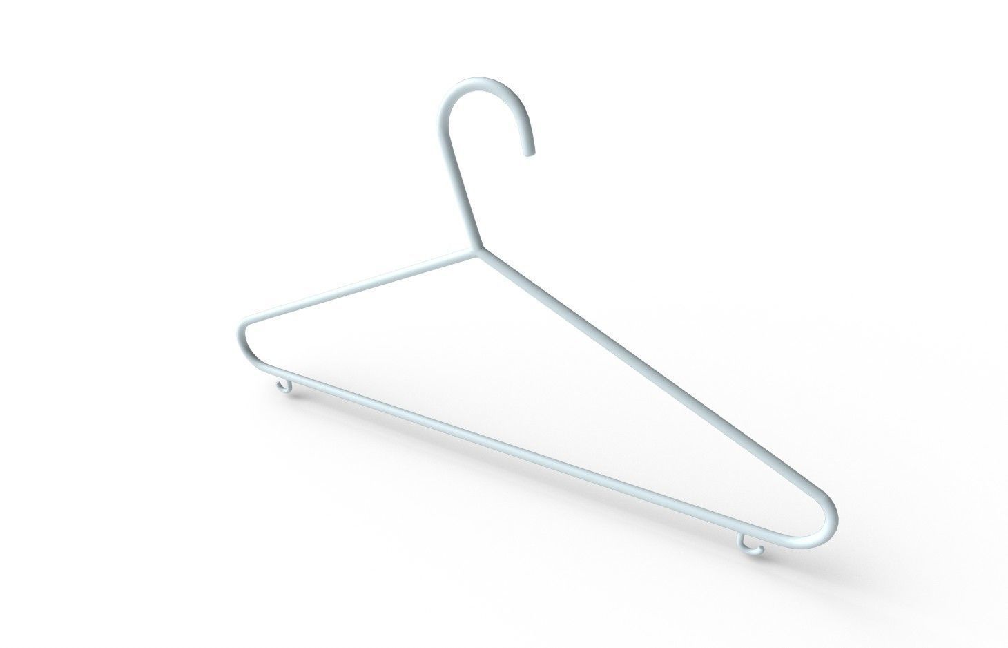 Hanger for Clothes M01 Low-poly 3D model_5