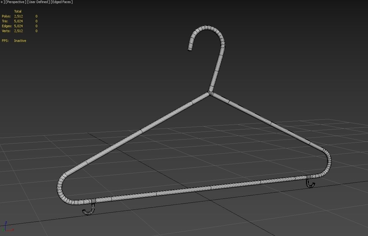 Hanger for Clothes M01 Low-poly 3D model_6