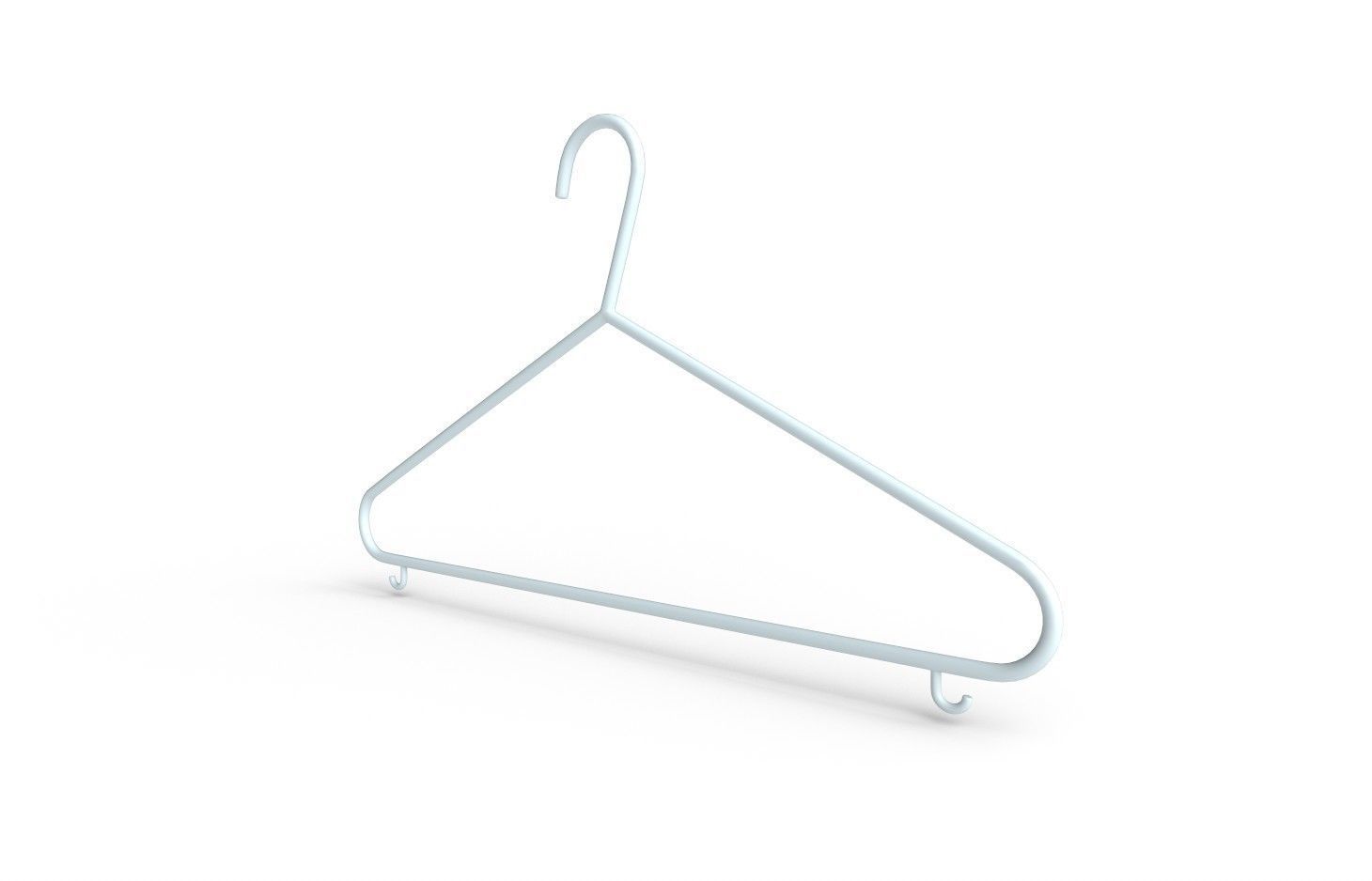 Hanger for Clothes M01 Low-poly 3D model_3