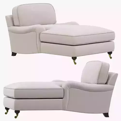 Restoration Hardware English Roll Arm Upholstered Chaise